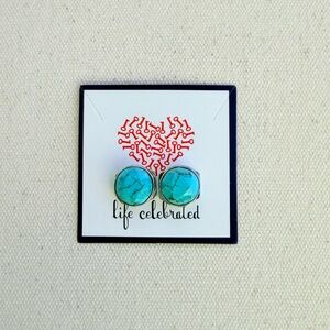 *Round Gemstone Charm Set* Keep Collective RETIRED Turquoise~Friendship